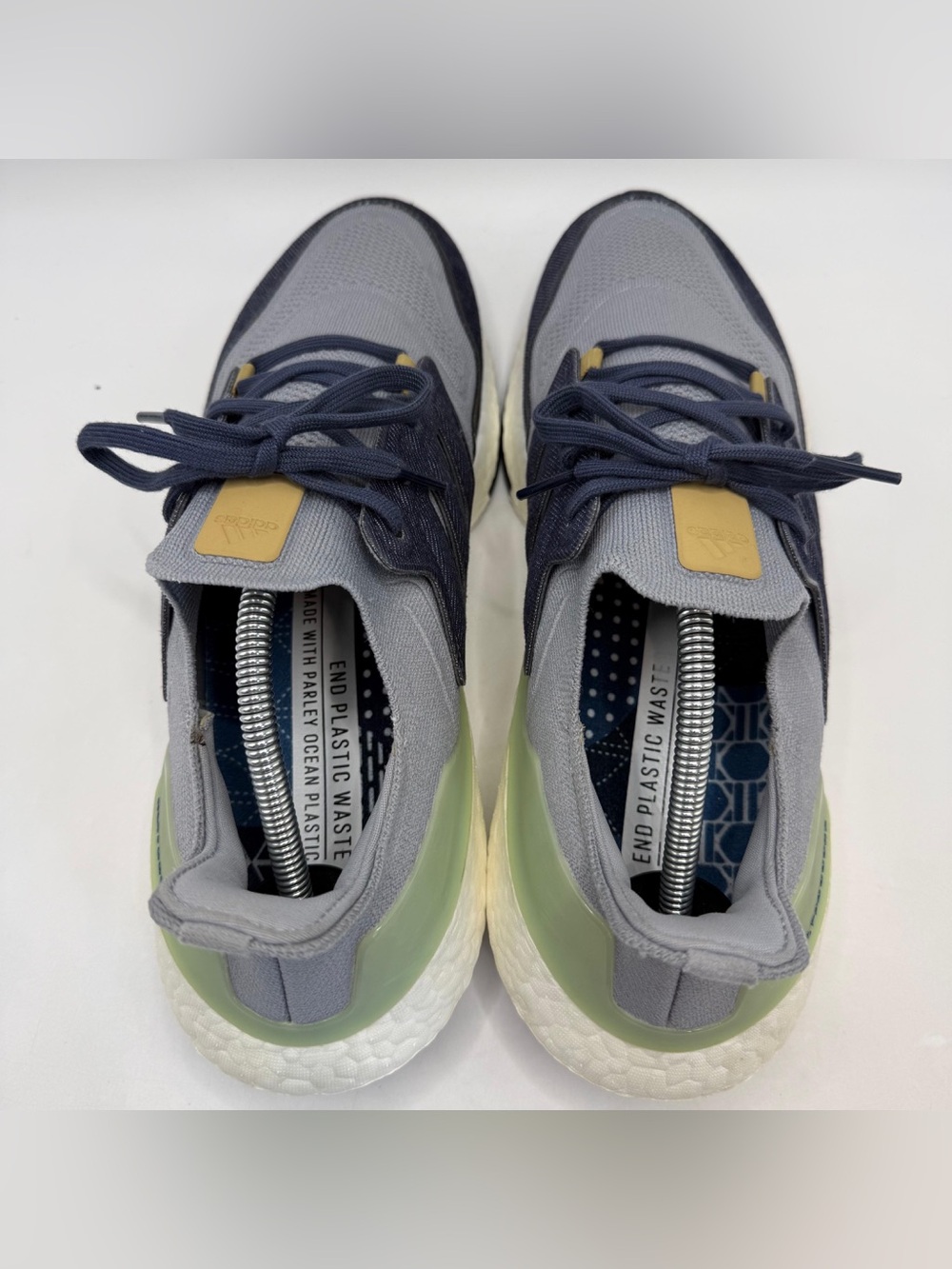 Adidas Ultraboost 22 Parley Men’s 11.5 Gray Navy Running Shoes - Picture 5 of 8